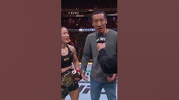 Zhang Weili Octagon Interview | UFC 292 #shorts #ufc #ufc292 #danawhite #joerogan #fight #mma