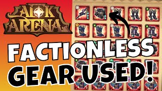 FACTIONLESS GEAR IS USED IN PATCH 1.57 [AFK ARENA]