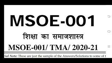 MSOE 001 IGNOU SOLVED ASSIGNMENT 2020-21