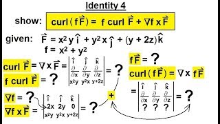 Calculus 3: Divergence and Curl (28 of 50) Identity 4: CURL(f G)=f [CURL(F)]+Gradient(f)xF