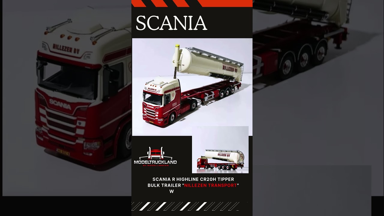 Scania R highline CR20H tipper bulk trailer “Nillezen Transport”,WSI Models 