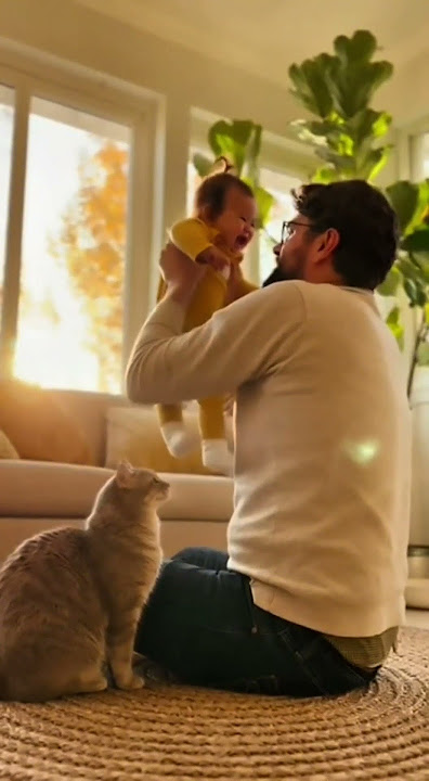 #babyandcat #babylaughsseries #cute #baby