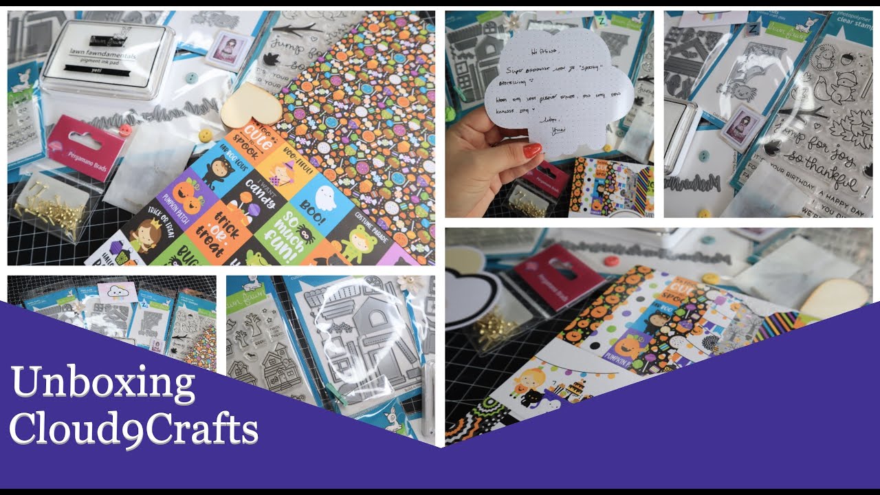 Unboxing Cloud9Crafts -  Autumn supplies - Lawn Fawn & Doodelbug