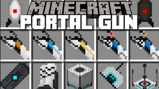 Minecraft PORTAL GUN MOD / PLAY WITH PORTALS AND FIND THE BEST ROUTE HOME!! Minecraft screenshot 2