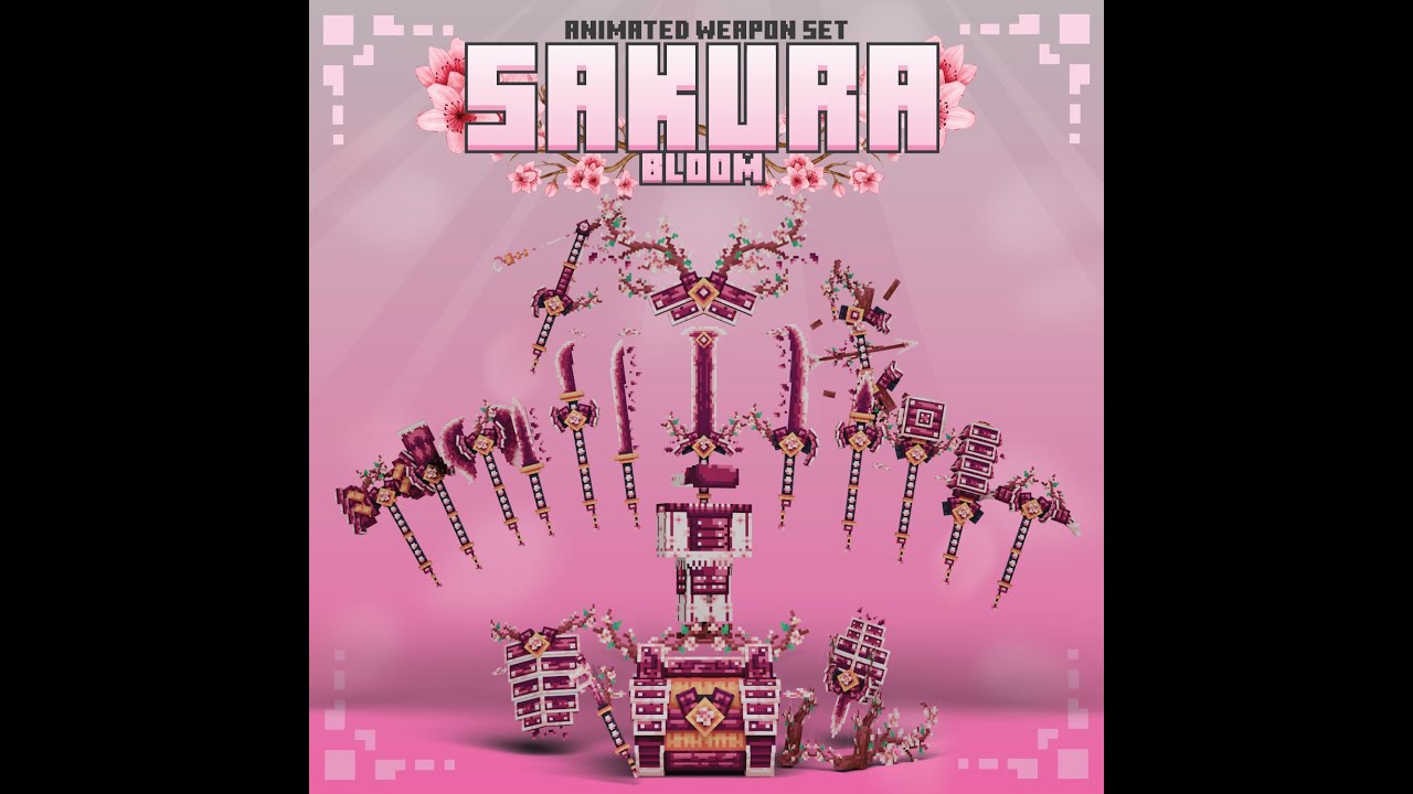 Sakura Bloom Animated Weapon Set | MCModels