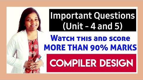 Compiler Design Important Questions Unit Wise jntuh| GTU Compiler Design | GTU CD paper solution IMP