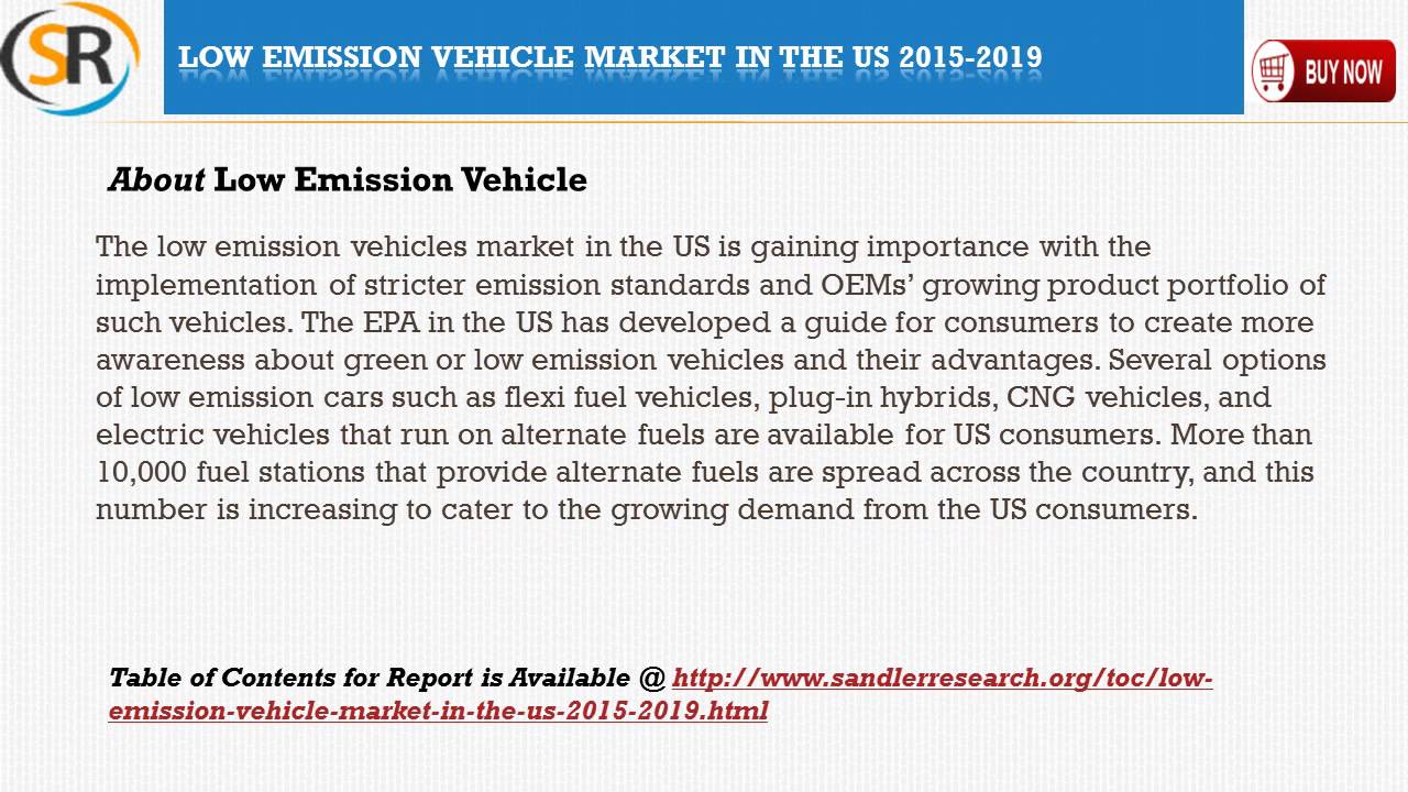 Low Emission Vehicle Market in the US 2015 2019 YouTube