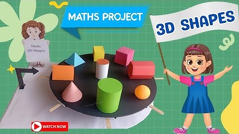 Maths 3D Shapes Working Model for School Project • Faces, Edges and Vertices in a Working Model 📐