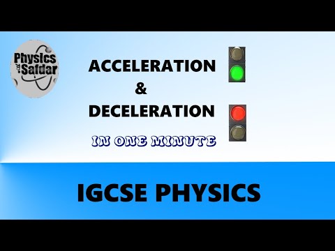 Acceleration & Deceleration in ONE MINUTE CONCEPT/ IGCSE PHYSICS