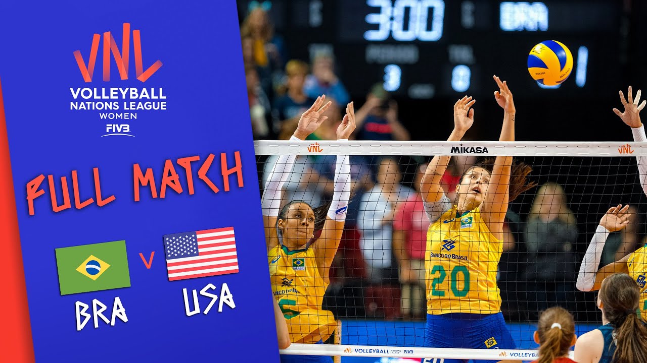 Brazil 🆚 USA - Full Match Womens Volleyball Nations League 2019