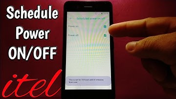 How to Schedule Power ON/OFF on itel Alpha Lite