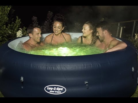 Lay-Z-Spa Saint Tropez Airjet Inflatable Hot Tub with Floating LED Light