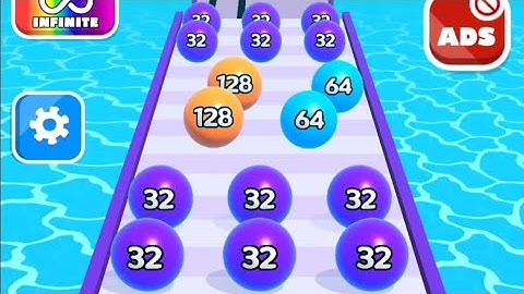 Ball Run 2048- All LevelsGameplay Android, iOS (6,24,25,26)