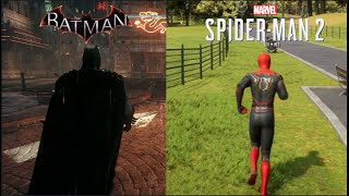 Marvel's Spider-Man 2 vs Batman Arkham Knight Comparison [Swinging, Gliding and more!] 2023 vs 2015