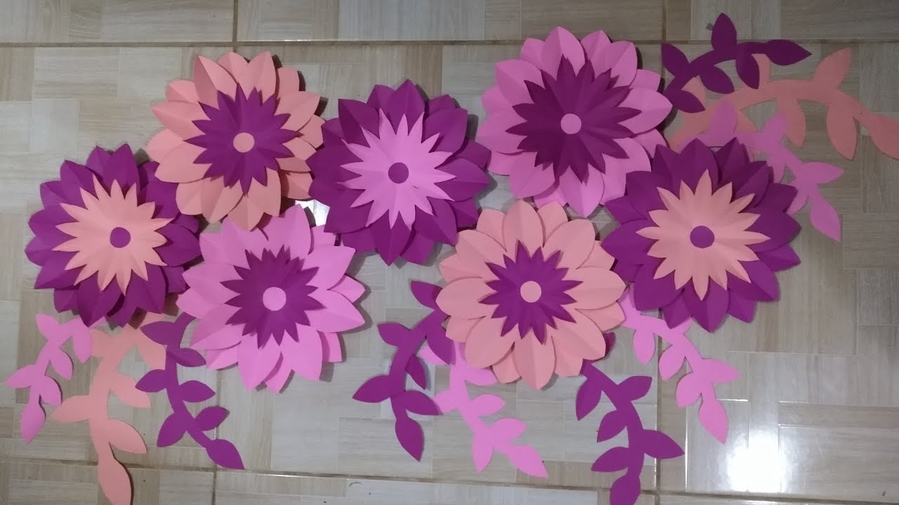 Flores de papel (cartolina colorset) fácil de fazer - thptnganamst.edu.vn