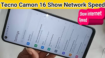 Tecno camon 16 show Network speed