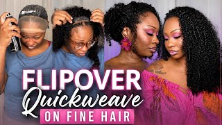 FLIPOVER QuickWeave on FINE hair | Ft. YWIGS