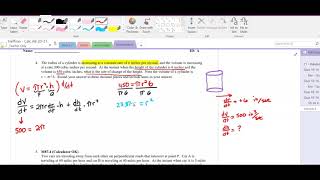 related rates cylinder problem