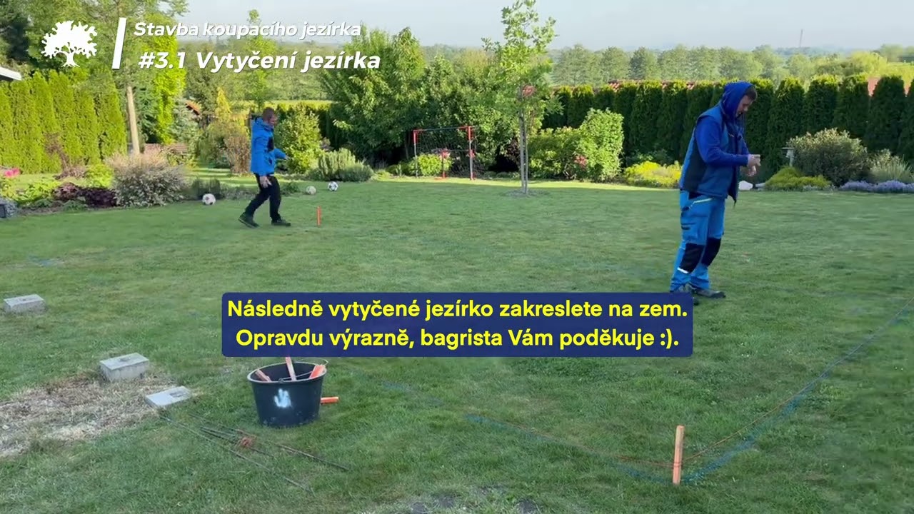 🎦 Koupací JEZÍRKO 30 m3 💪 Vytyčení jezírka | 3.1/10 | #jezírka #stavbaJezírka #JEZÍRKAŘI #odadoz