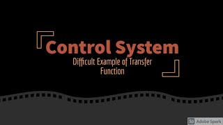 Difficult Example on Transfer Function