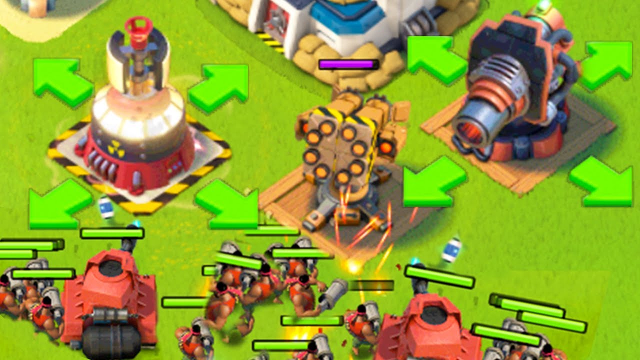 Swapping defenses until I beat Hammerman's fleet in Boom Beach!