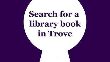 Trove Tip | Search for a library book in Trove