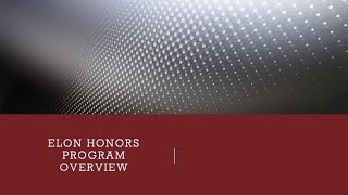 Honors Program Overview