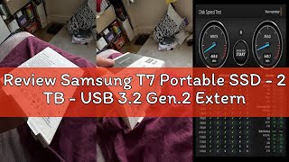 Review Samsung T7 Portable SSD - 2 TB - USB 3.2 Gen.2 External SSD Titanium Grey (MU-PC2T0T/WW)