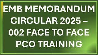 Online PCO Training
