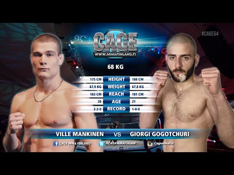 CAGE 54: Mankinen vs Gogotchuri (Complete Fight MMA)