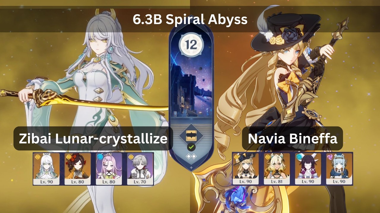 Zibai Lunar-crystallized & Navia Lunar-charged | 6.3B Spiral Abyss [Genshin Impact]