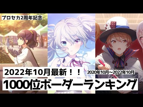 【プロセカ】2周年最新！イベント1000位ボーダーランキング！#プロセカ #プロジェクトセカイカラフルステージfeat初音ミク