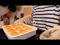 남편 도시락도 싸고 빵도 만들면서 집에서 하루를 보내는 Vlog