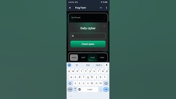Frog farm 🐸🐸🐸 daily cipher code today 15 December