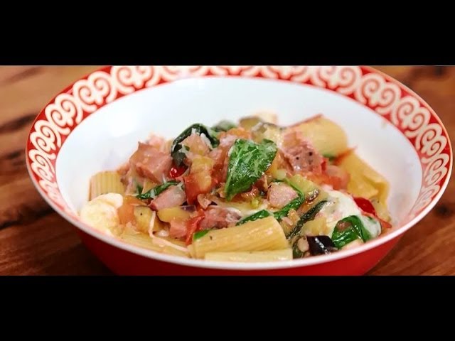 Pasta Melanzane with Rigatoni by Adam Swanson on Good Chef Bad Chef | SanRemoPasta