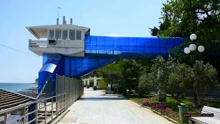 Крым Гурзуф набережная, пляжи Гурзуфа, центр. Crimea Gurzuf embankment, beaches Gurzuf, center