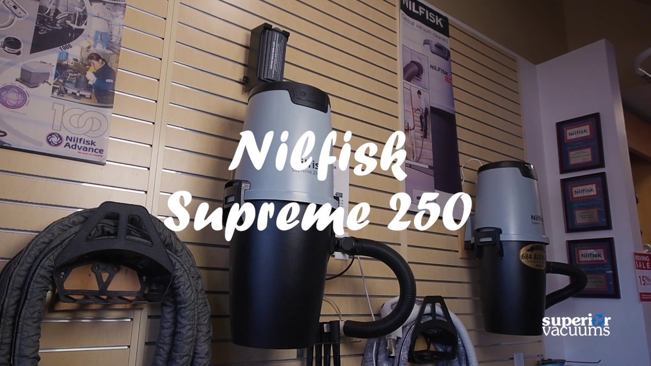 Aspirateur central Nilfisk Supreme 250 avec ensemble électrique Deluxe –  The Vacuum Store