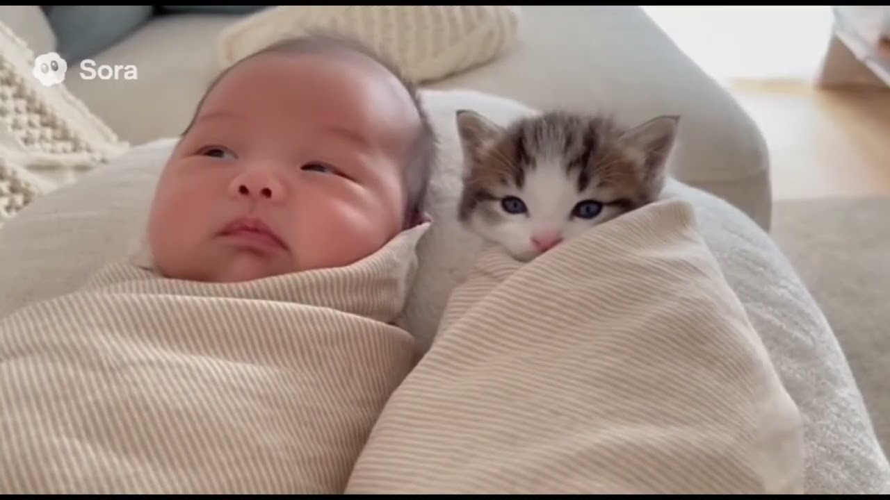 baby＆cat👶🏻‪‪🐱