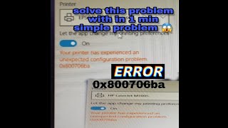 how to solve this problem 😭 error 0x800706ba,#computer #error #printer #study #technology #alco444yt