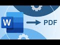 How to save a document as a PDF in Microsoft Word?