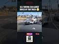 self driving car almost drives up tow truck #bodycam #dashcam #police