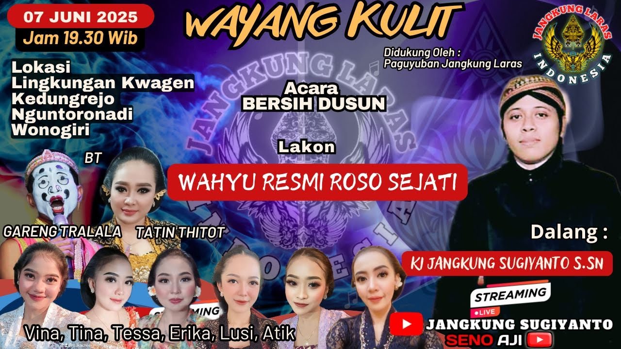 Live Wayang Kulit - Ki Jangkung Sugiyanto S.sn | BT Gareng Tralala & Tatin Thitot