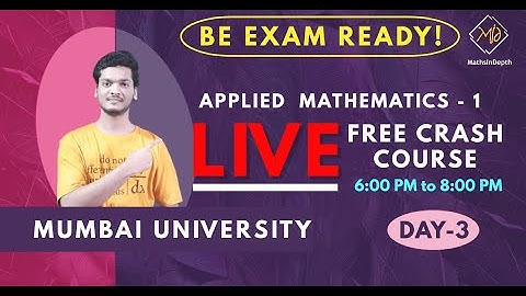LIVE Lecture -3 | Hyperbolic Functions | Applied Maths Crash Course | MathsInDepth