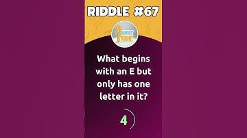 What begins with an E but only has one letter in it ? | Riddle #67 |  #riddlejourney #brainteasers