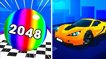 🔥Ball Run 2048 Vs Race master 3d Walkthrough Android IOS, New Mobile Running Games Gameplay Max Leve