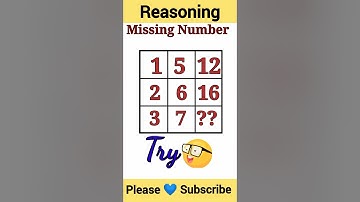 🌹 Missing Number || Reasoning Tricks | Puzzle | #maths #shorts