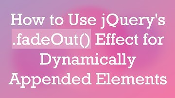 How to Use jQuery