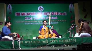 Amrutha venkatesh , sri m.rajeev and arjun ganesh perform the darbar
raga varnam 'chalamela' composed by tiruvotriyoor tyagayya. this
concert was held at...