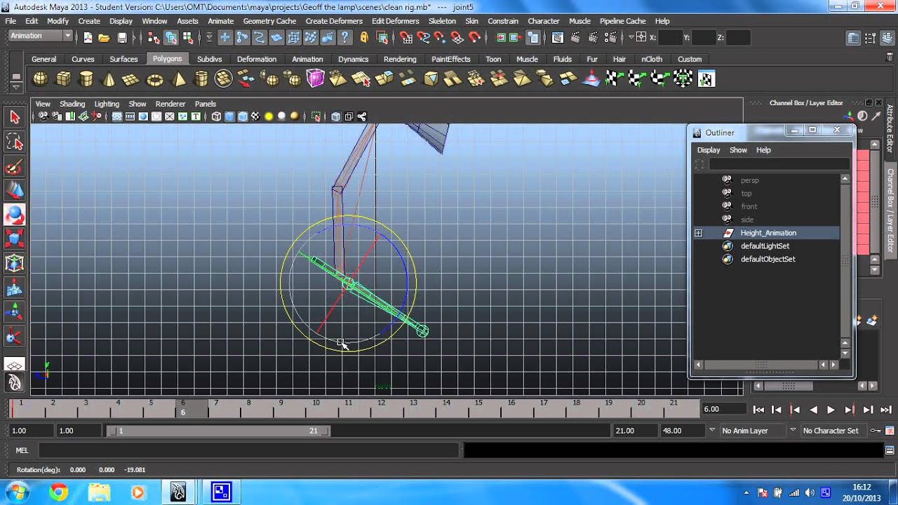 game dev tycoon mods Animation in Maya 2015 - Rig and animate a lamp - 7 Animate the base with forward kinematics