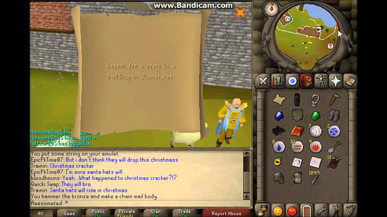 search for a crate in the bulding in hemenster oldschool runescape